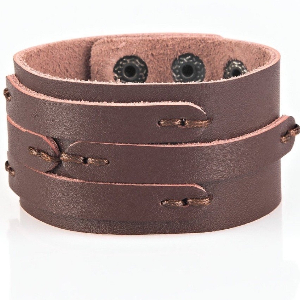 Brown Urban Leather Bracelet Men's Paparazzi Dark Brown Bracelet Fashion Jewelry